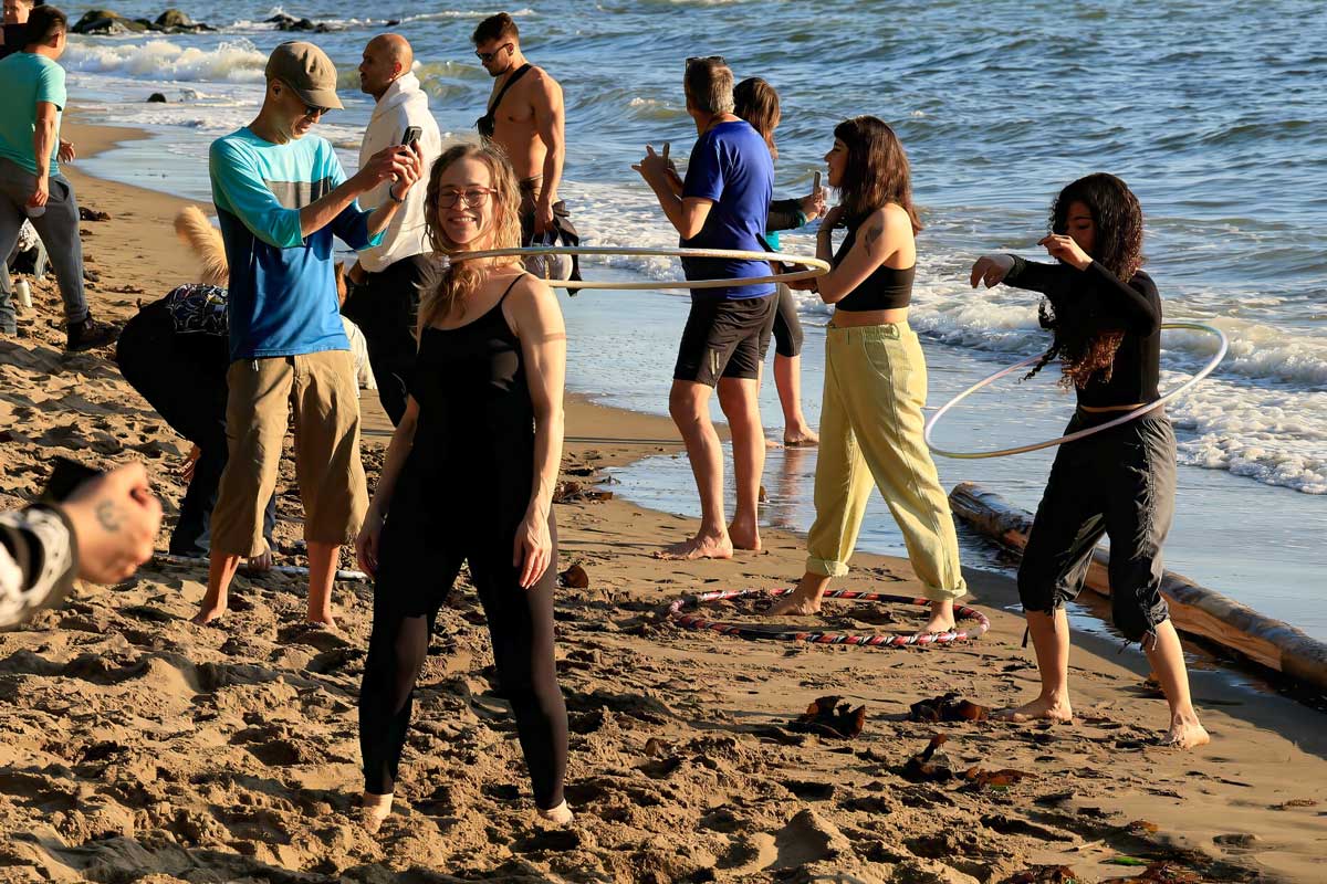 Hula Hooping at Third Beach Vancouver.