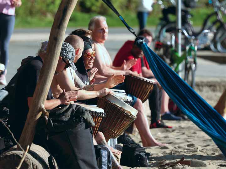 Drum Circle at Third Beach on Sunny Tuesdays (Mar to Sep)