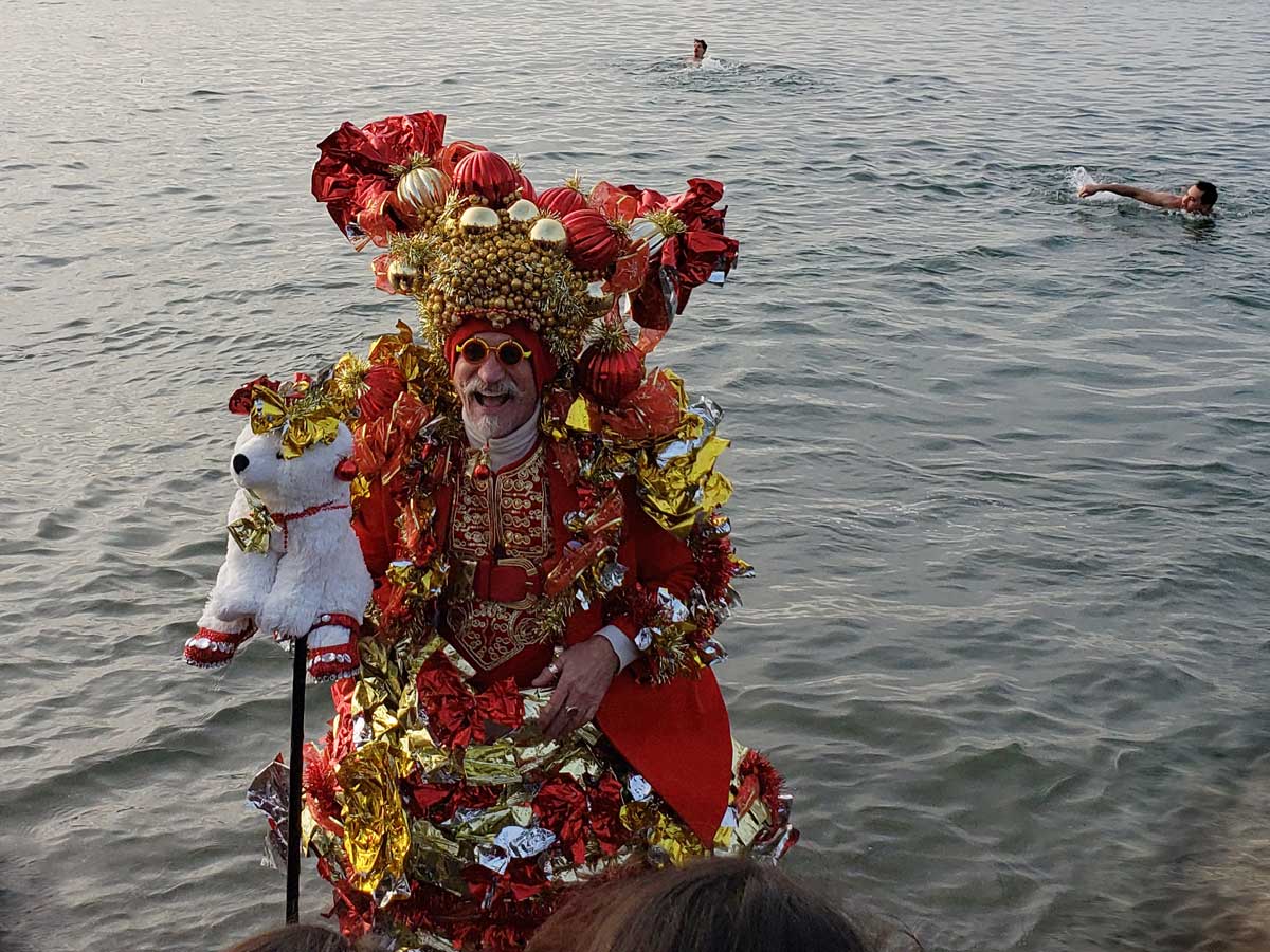 Colorful Costume at Polar Bear Swim Vancouver.