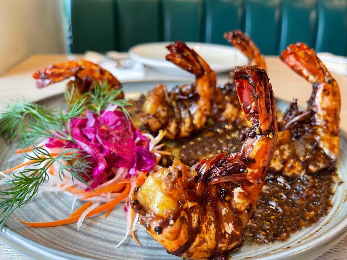 Black Pepper Chili Garlic Prawns.