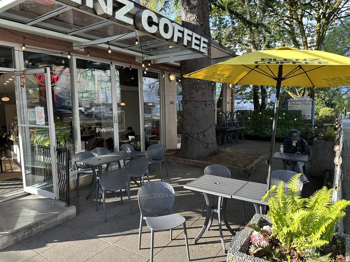 Blenz Coffee on Robson & Cardero St Vancouver