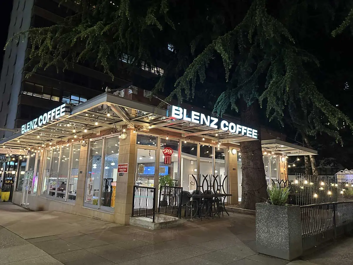 Blenz Coffee on Robson & Cardero St Vancouver