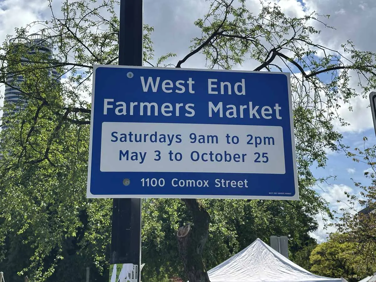 West End Farmers Market (May to Oct—Sat: 9am-2pm)