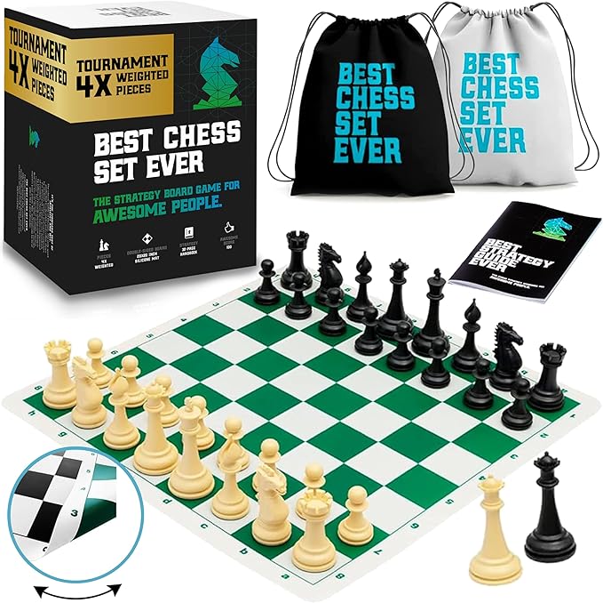 Complete Chess Set with Bags and Strategy Guide.