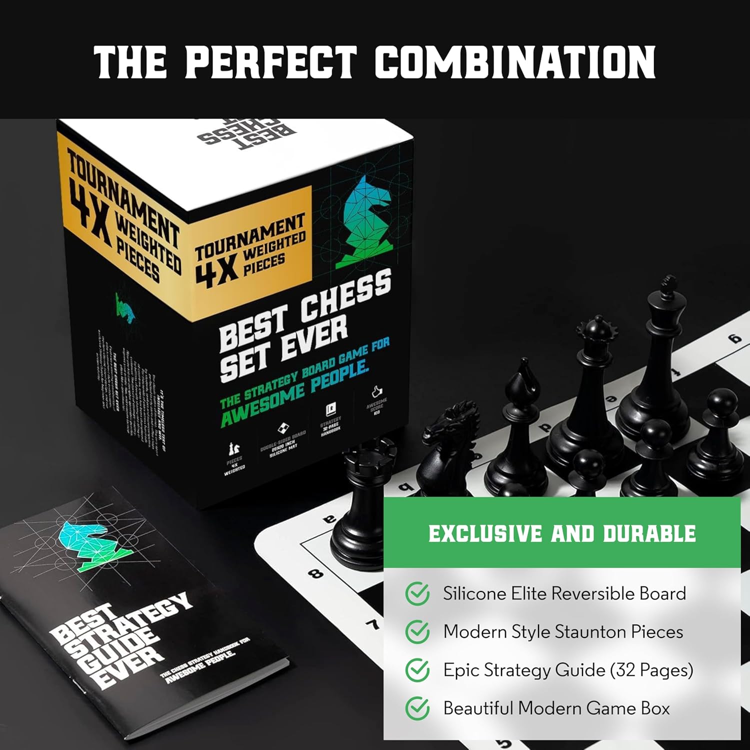 Perfect Combination of Chess Set and Strategy Guide.