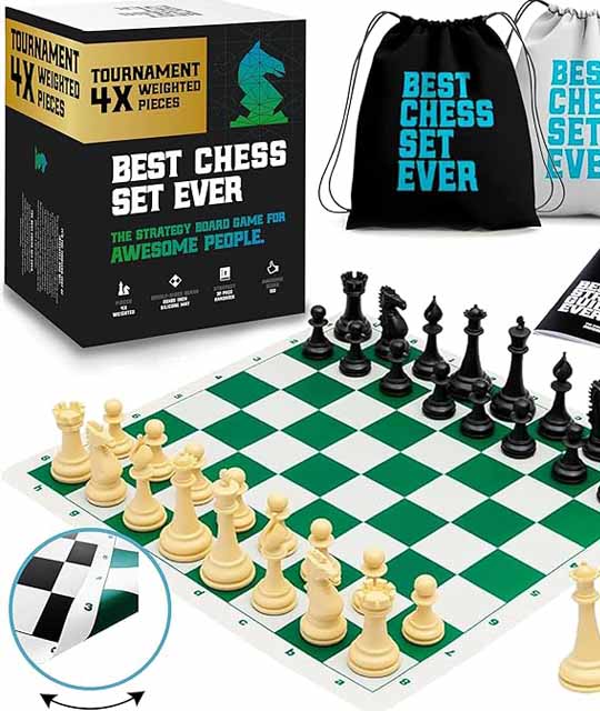 The Best Classic Chess Set Ever - (4X Weighted)