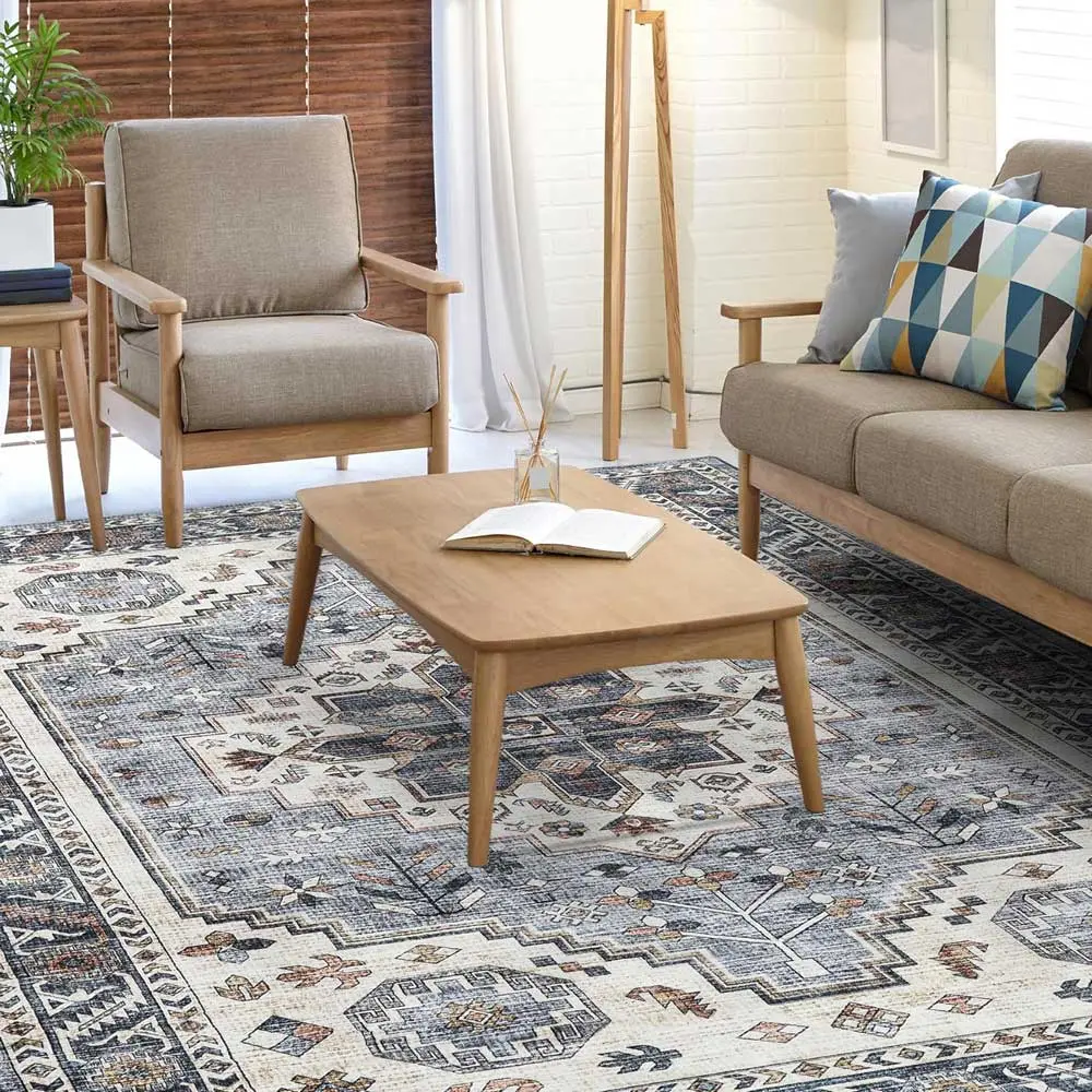 Mcadore 9'x12' Vintage Washable Rug - Soft &amp; Stylish Home Rug
