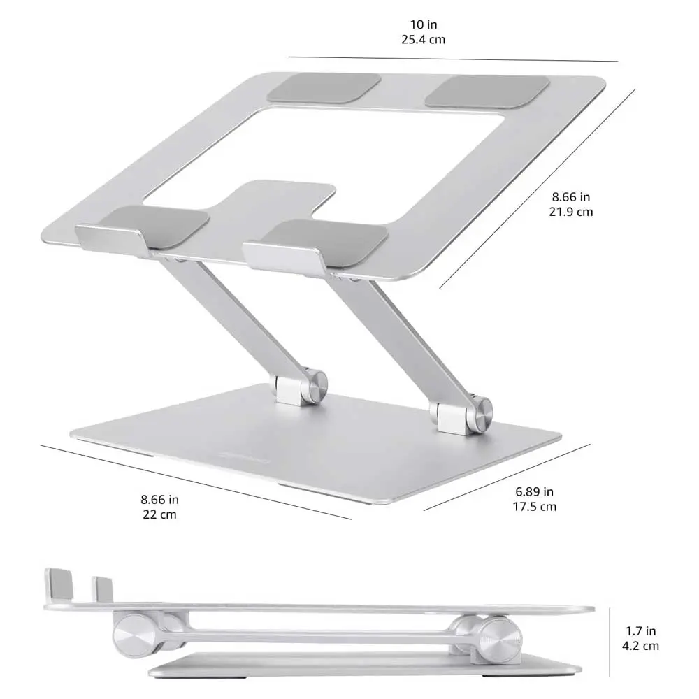 Amazon Basics Ergonomic and Foldable Laptop Stand for Desk